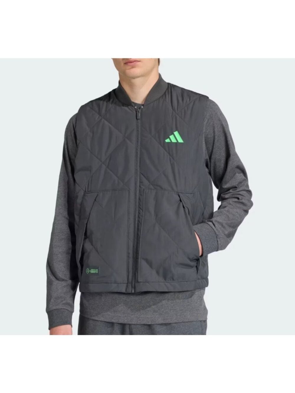 Men Adidas X Mercedes Puffer Vest Dark Gray F1 Team AMG Petronas JX8773 Size 2XL